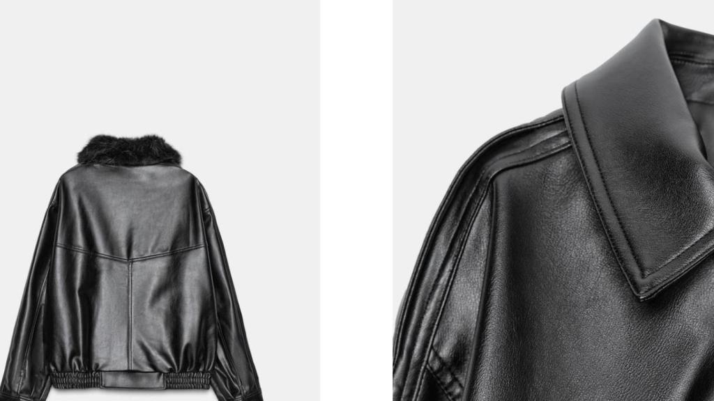 Cazadora cuello efecto pelo. Ref. 4341/781/800