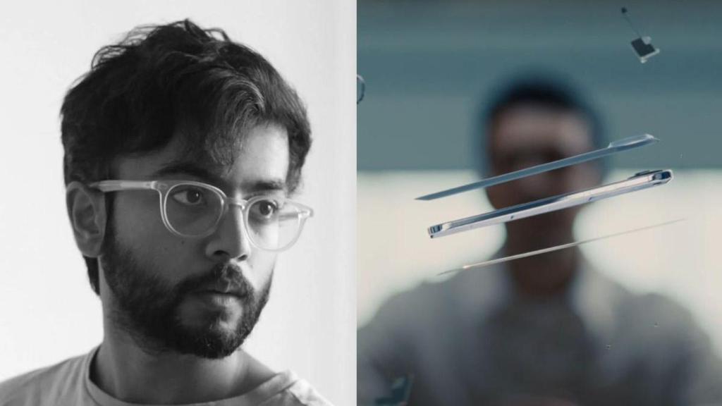 A la izquierda: Abidur Chowdhury y a la derecha, su rostro en la presentación del iPhone Air.