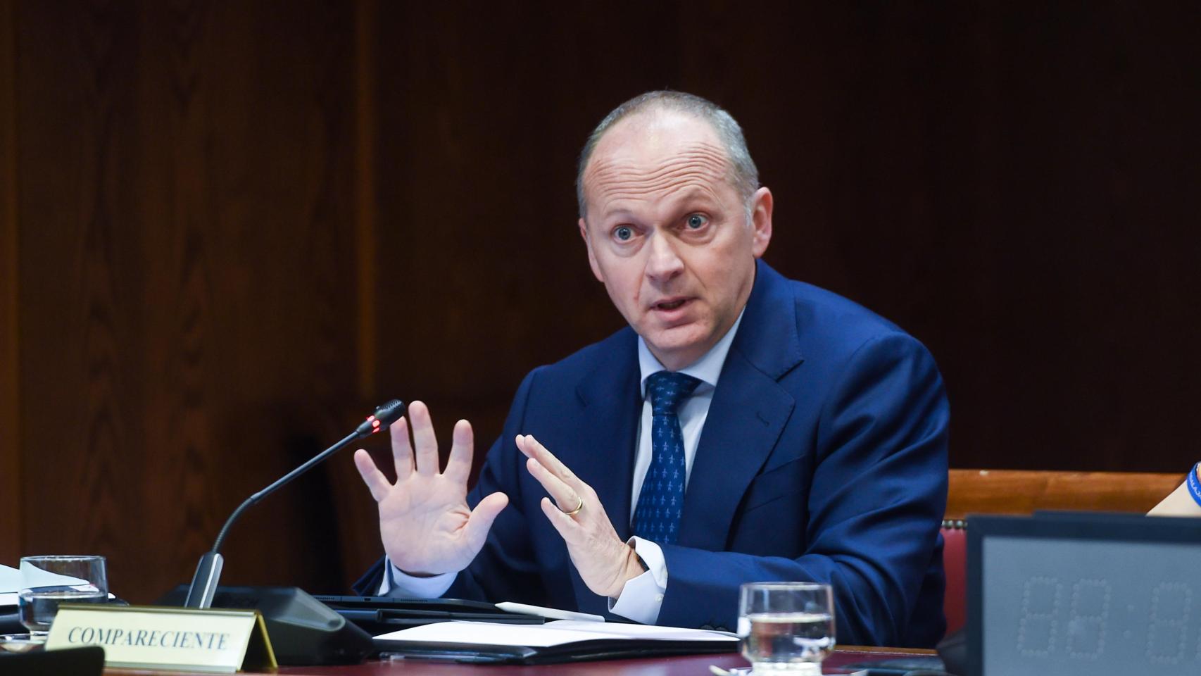 El Consejero Delegado de Redeia, Roberto García Merino, comparece ante la Comisión de Investigación sobre el apagón, en el Senado, a 18 de noviembre de 2025, en Madrid (España).