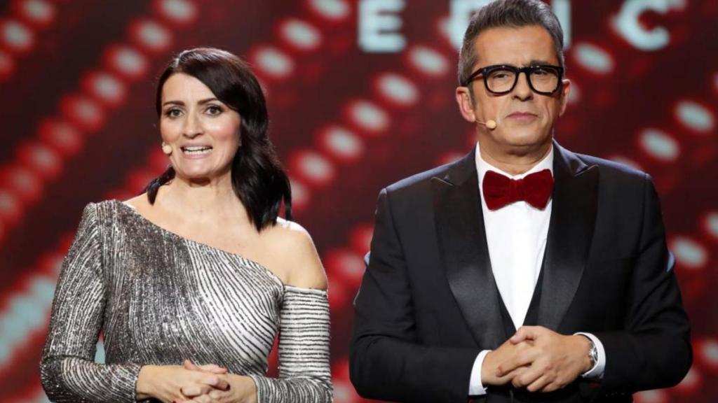 Andreu Buenafuente y Silvia Abril, durante la gala de los Goya 2019.