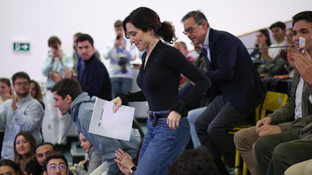 Isabel Díaz Ayuso, en un acto del PP de Madrid.