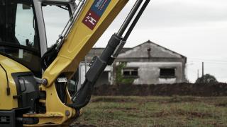 Una de las palas de la obra.