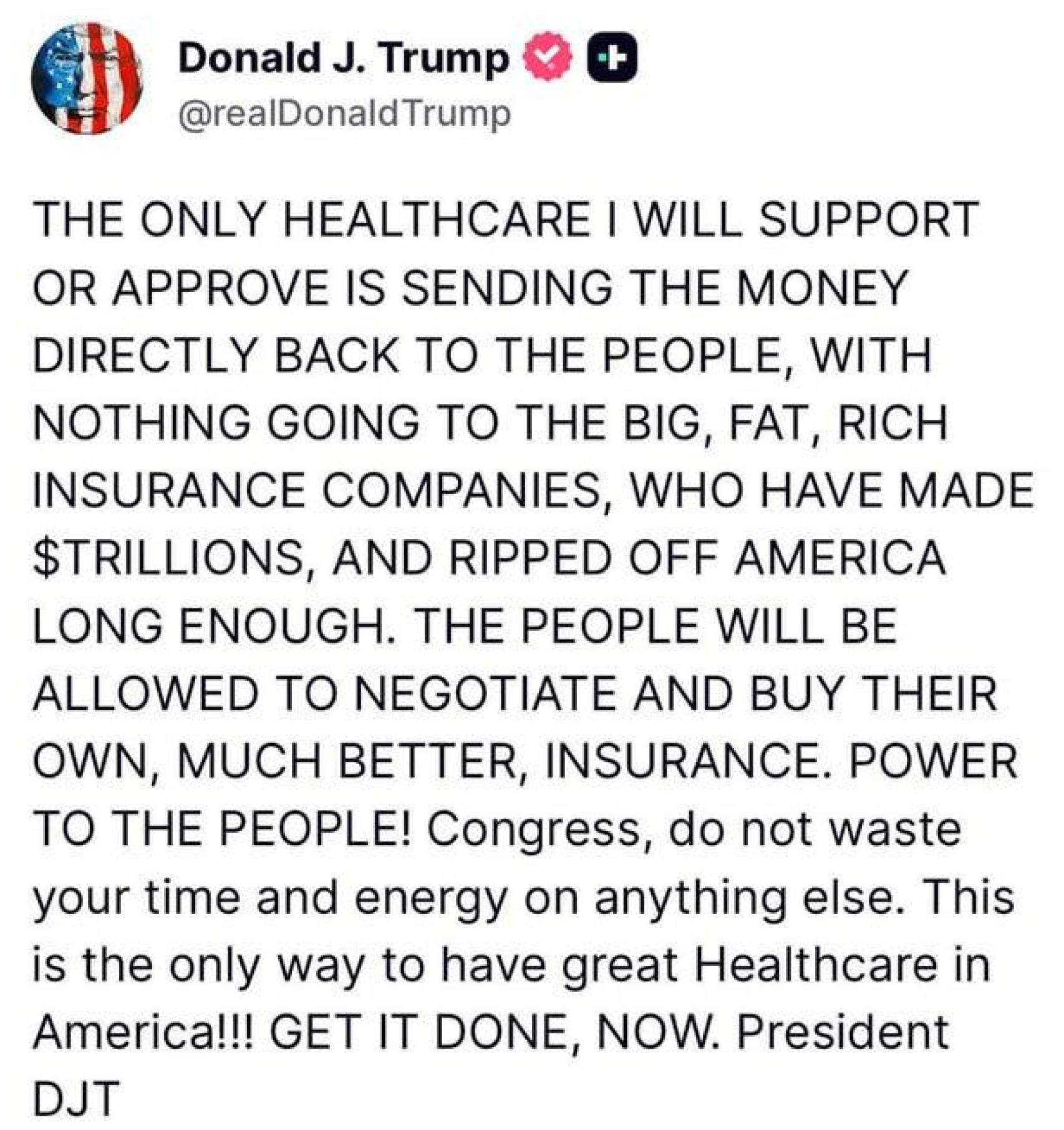 Tuit de Donald Trump