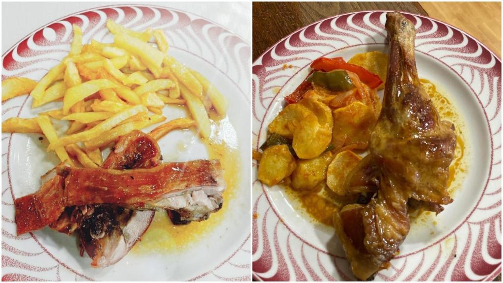 Platos del Restaurante Óscar, en A Gudiña (Ourense)