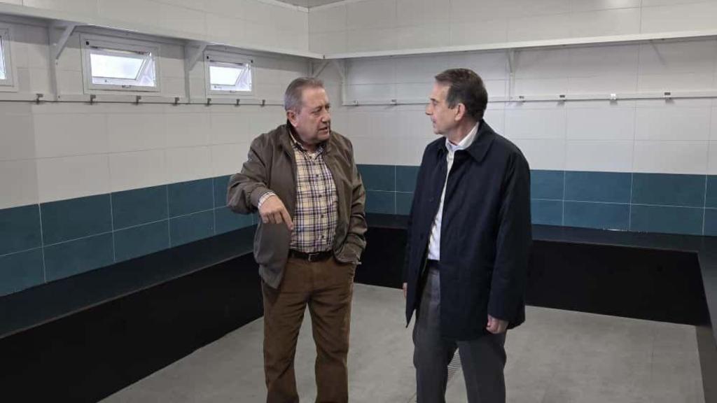 Caballero durante su visita a A Pirucha