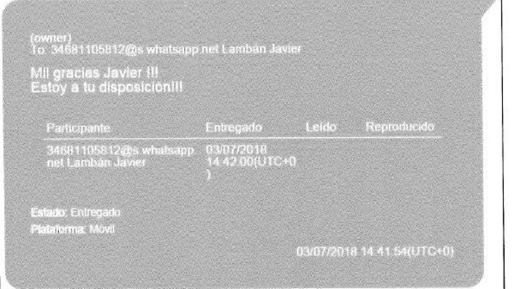 Mensaje de Koldo a Javier Lambán.