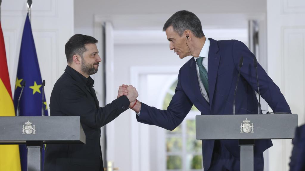 Volodímir Zelenski y Pedro Sánchez, el pasado noviembre, en el Palacio de la Moncloa