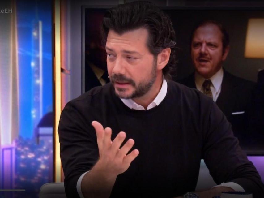 El actor, hablando con Pablo Motos, este martes.