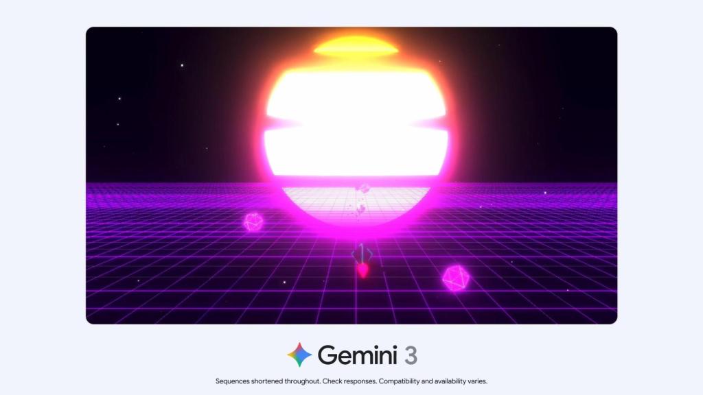 Imagen de un juego retro creado con un prompt con Gemini 3