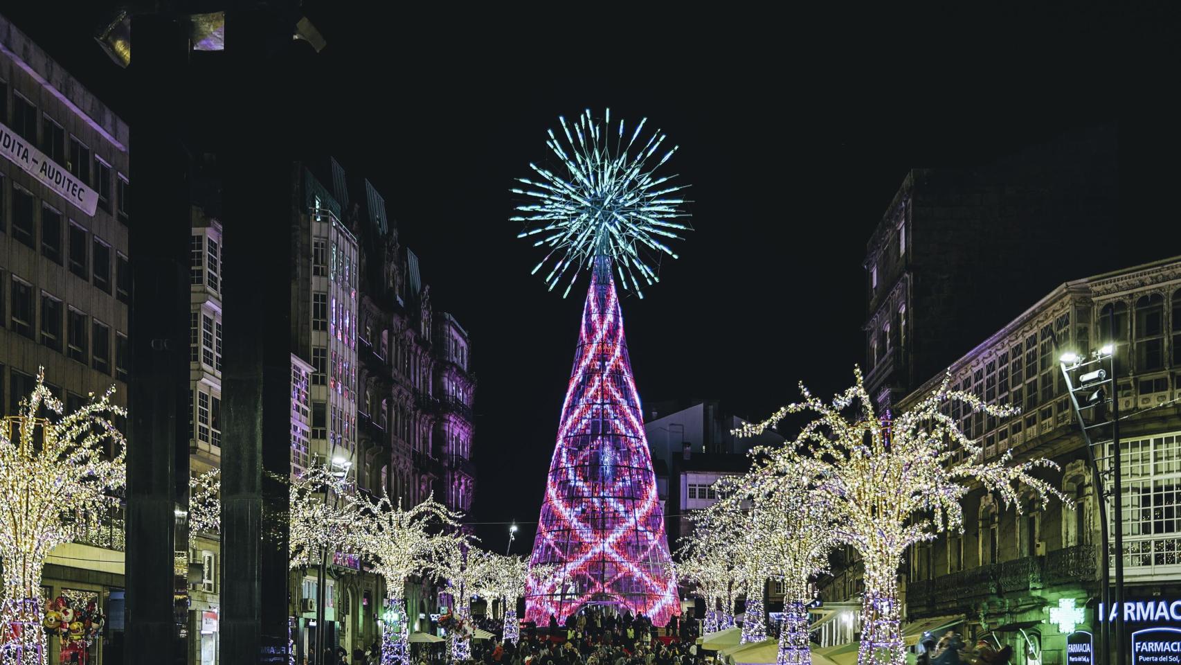 Recorrido fotográfico por las luces de Navidad de Vigo