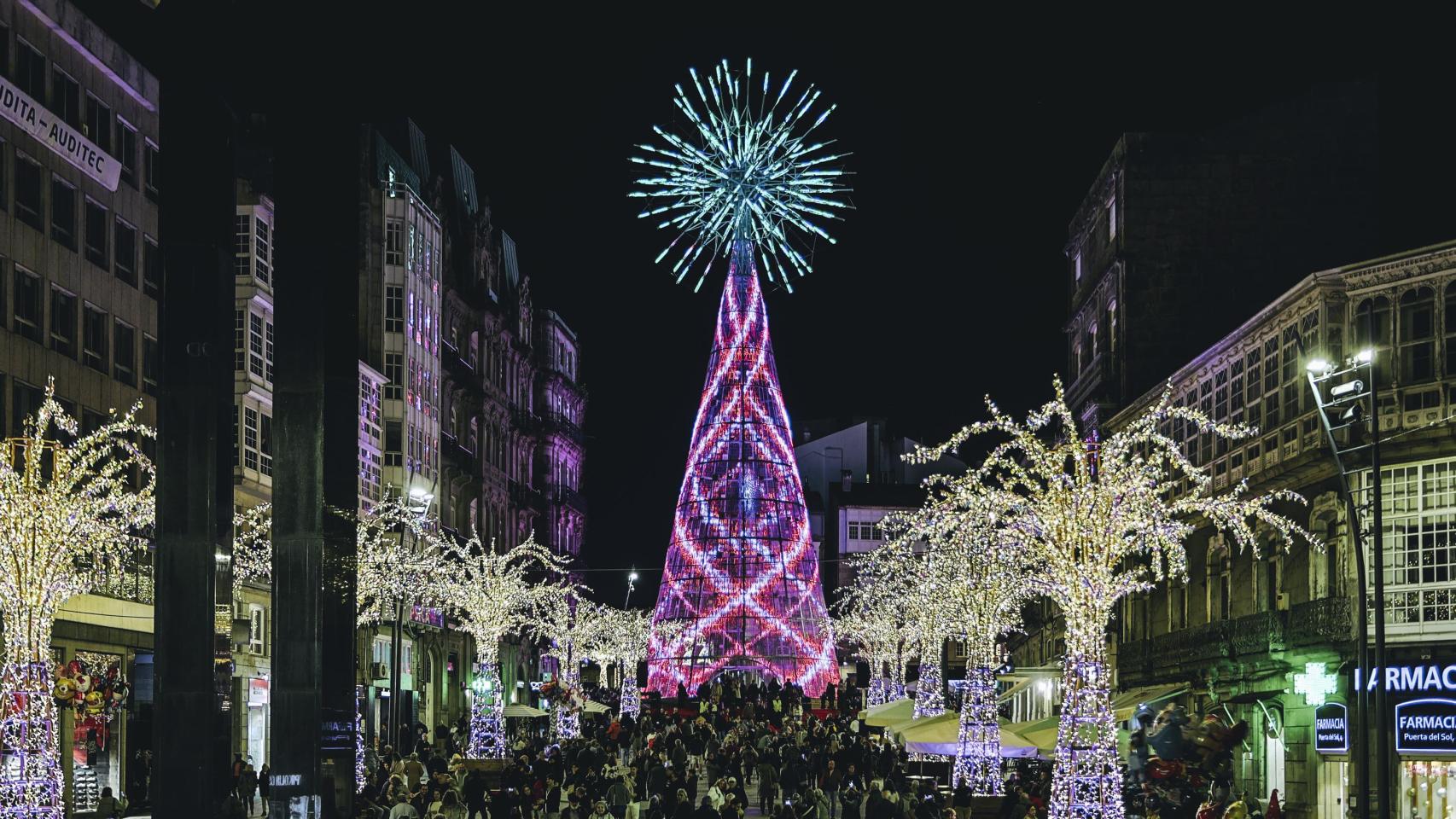 Recorrido fotográfico por las luces de Navidad de Vigo
