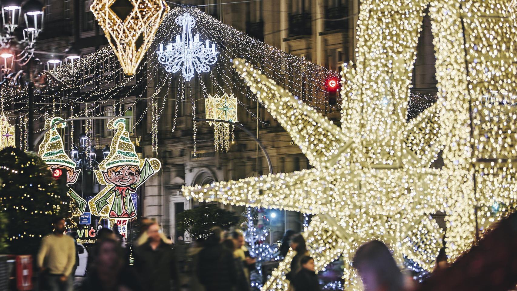 Recorrido fotográfico por las luces de Navidad de Vigo