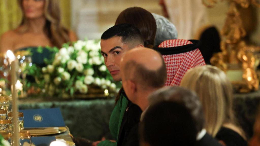 Cristiano Ronaldo asiste a una cena ofrecida por el presidente estadounidense Donald Trump en honor del príncipe heredero y primer ministro saudí Mohammed bin Salman, en la Casa Blanca