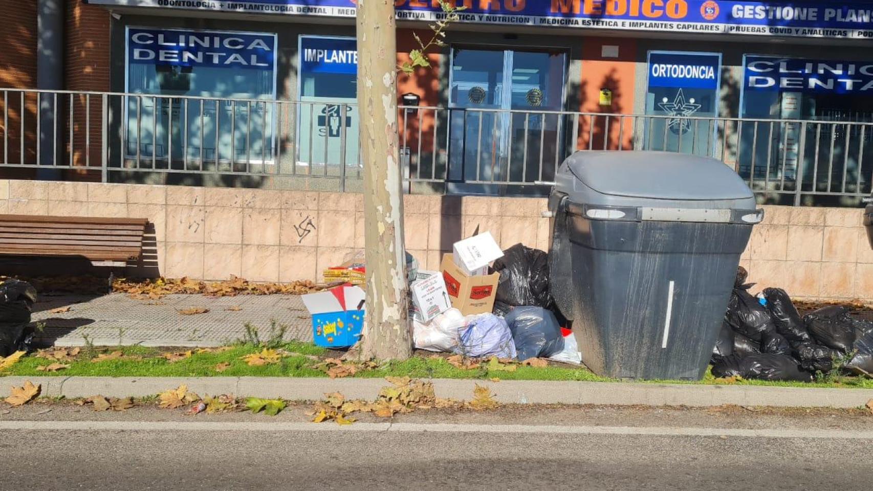 Imagen de unos contenedores de basura en Talavera de la Reina.