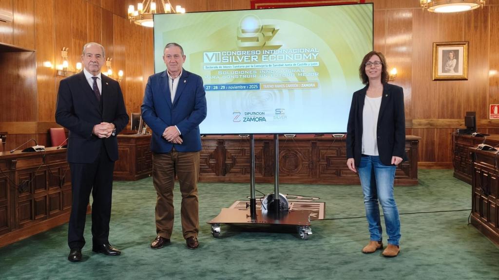 Javier Faúndez, Cipriano García y Amaranta Ratón presentan el Congreso Silver Economy