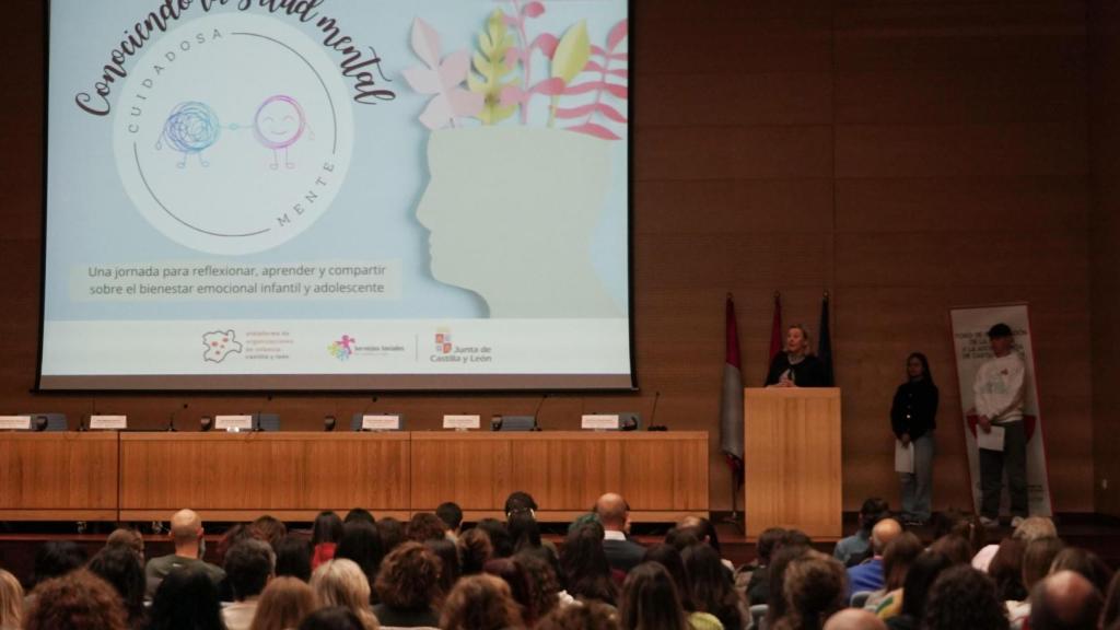 La vicepresidenta de la Junta de Castilla y León y consejera de Familia e Igualdad de Oportunidades, Isabel Blanco, inaugura la jornada 'Conociendo la salud cuidadosamente'.