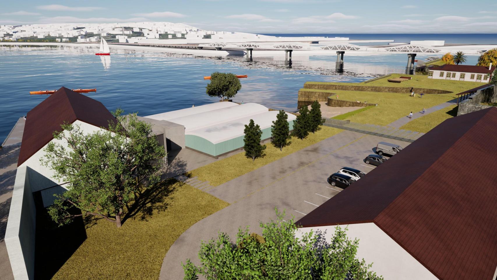 Recreación de la futura Ciudad náutica de Ferrol