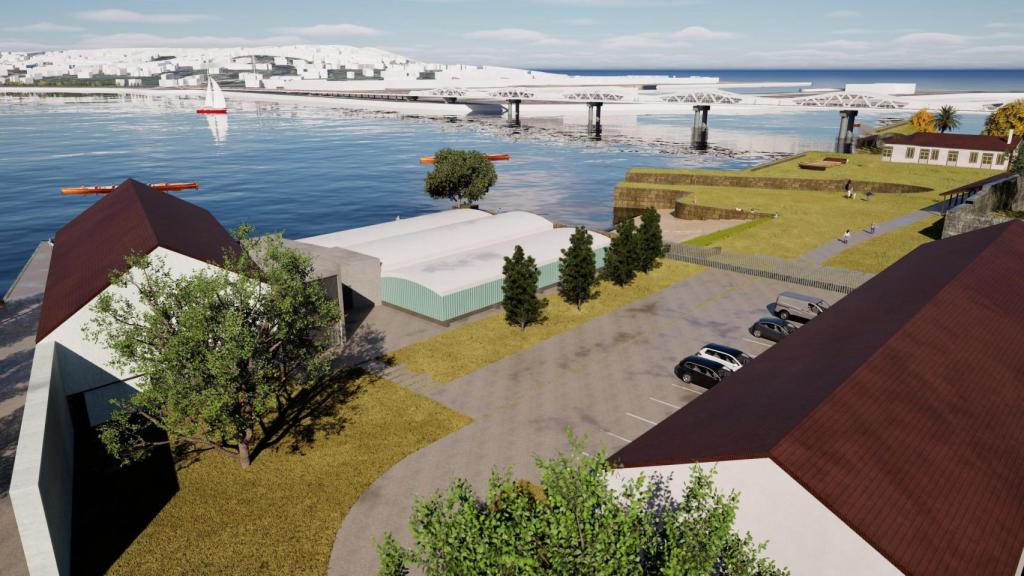Recreación de la futura Ciudad náutica de Ferrol