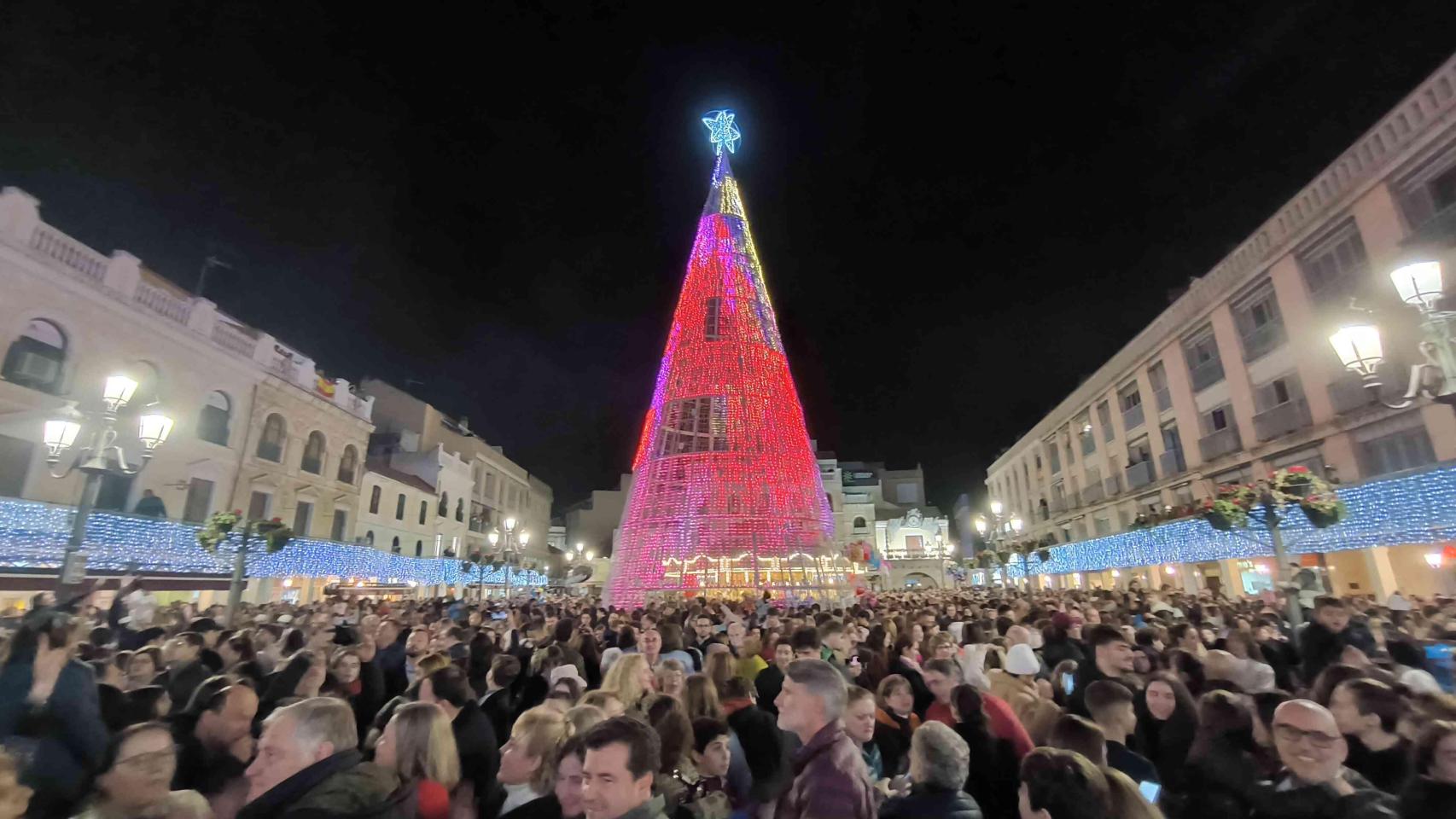 Encendido de luces de Navidad en Ciudad Real.