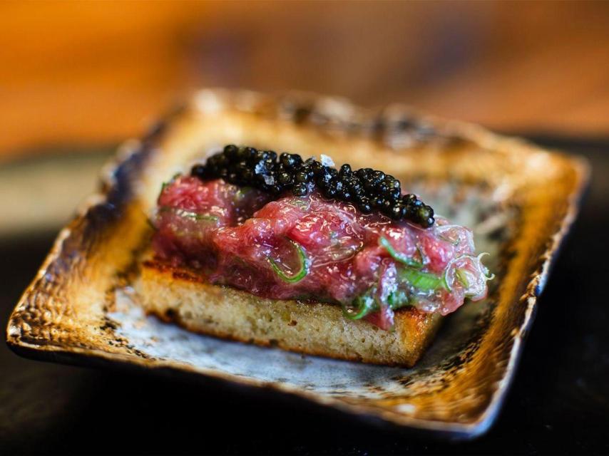 Plato del brunch navideño.