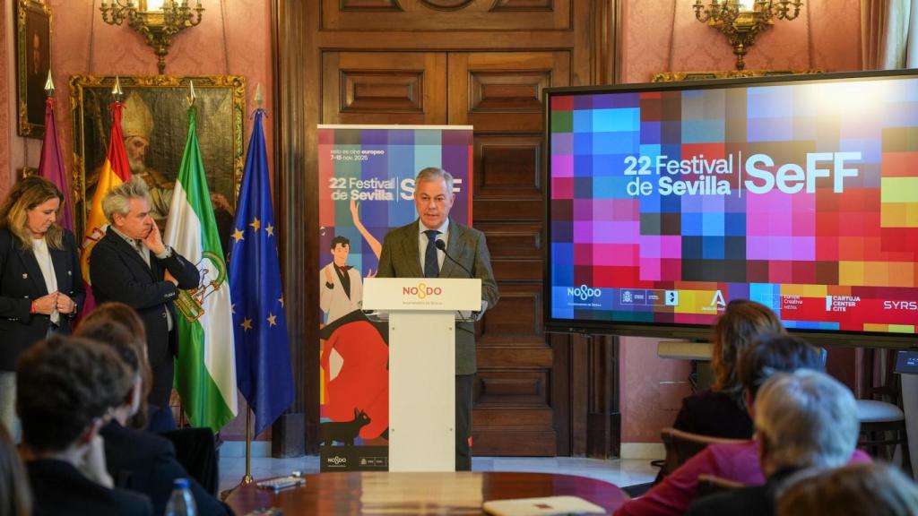 Imagen del alcalde en la presentación del balance del festival.
