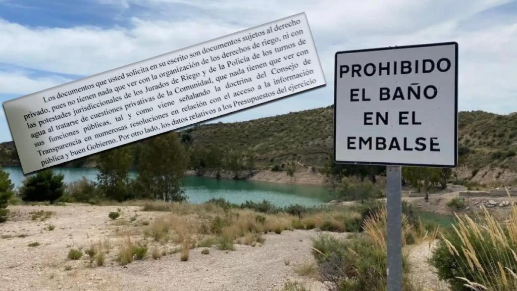 Respuesta de la Comunidad de Regantes de Crevillente sobre una imagen del pantano.