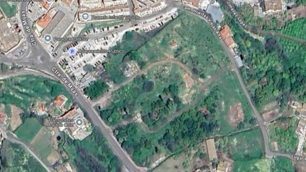 Vista de los terrenos de Coín sobre los que se proyecta la construcción de 205 viviendas.