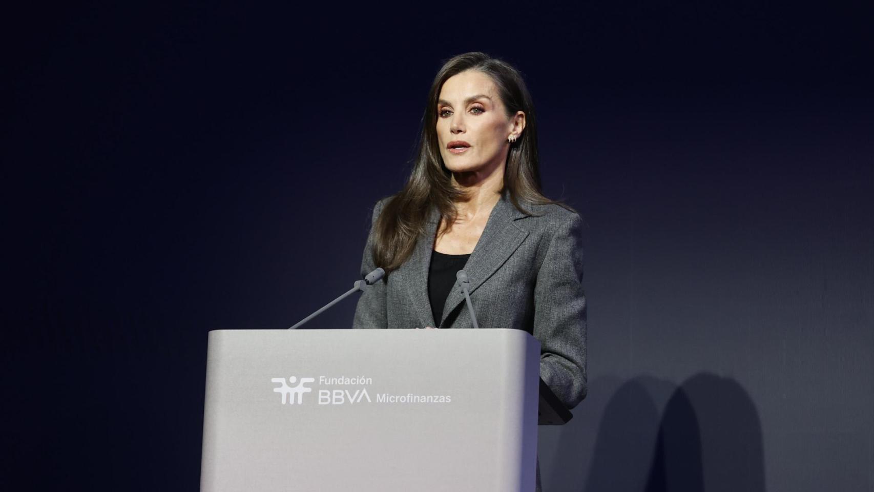 La Reina ofrece un discurso en el acto celebrado en Madrid.