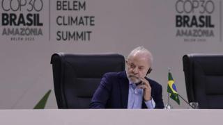 El presidente de Brasil durante la cumbre de líderes previa a la cumbre del clima de Belém.