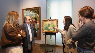 Presentación este miércoles del cuadro de Sorolla cedido al Museo de Bellas Artes.