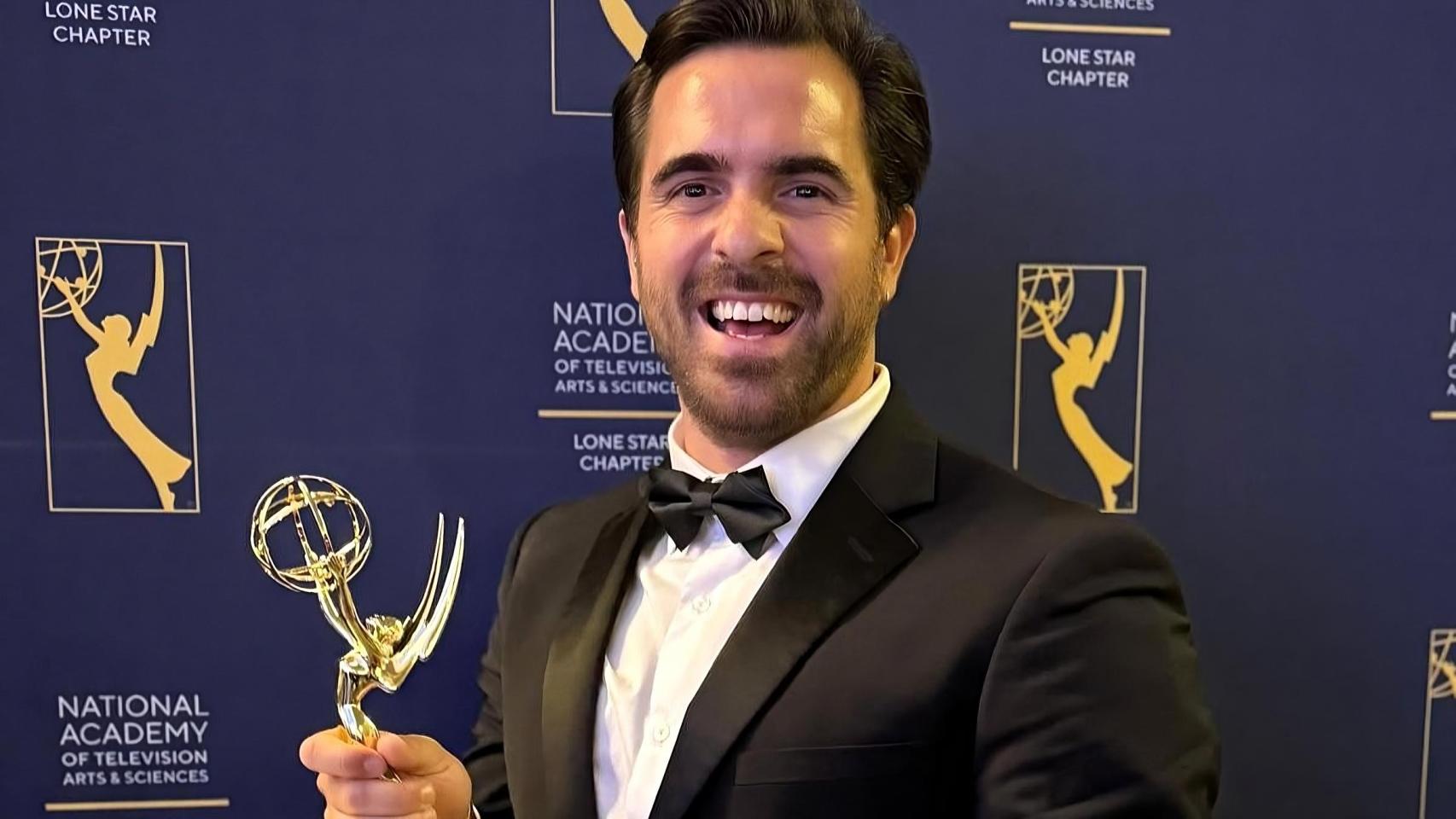 Antonio Sánchez, en el primer Emmy que ganó.