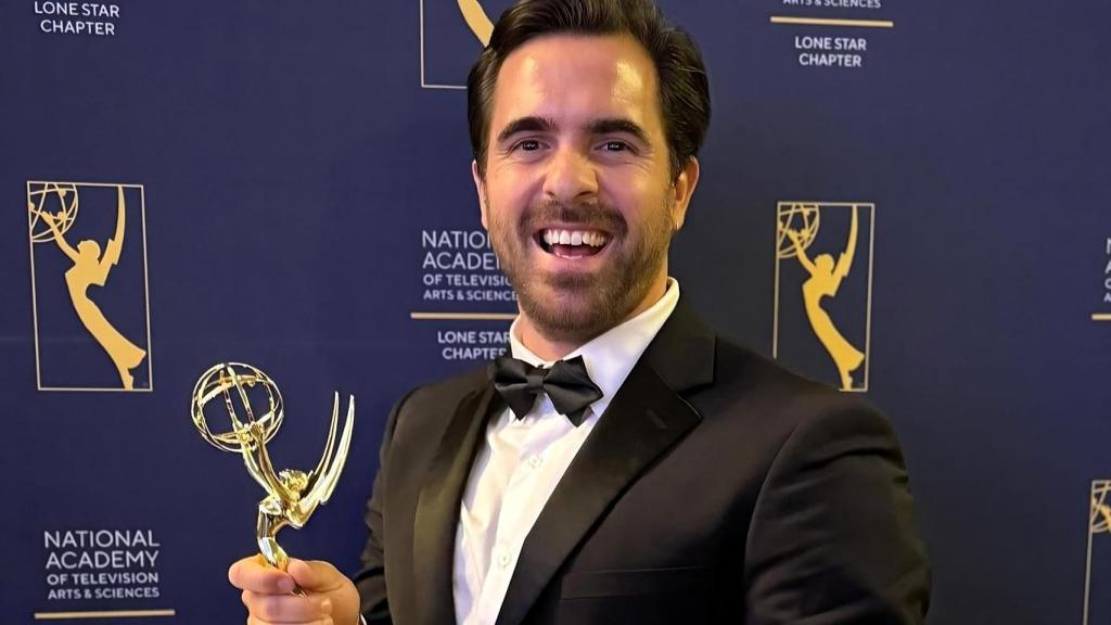 Antonio Sánchez, en el primer Emmy que ganó.