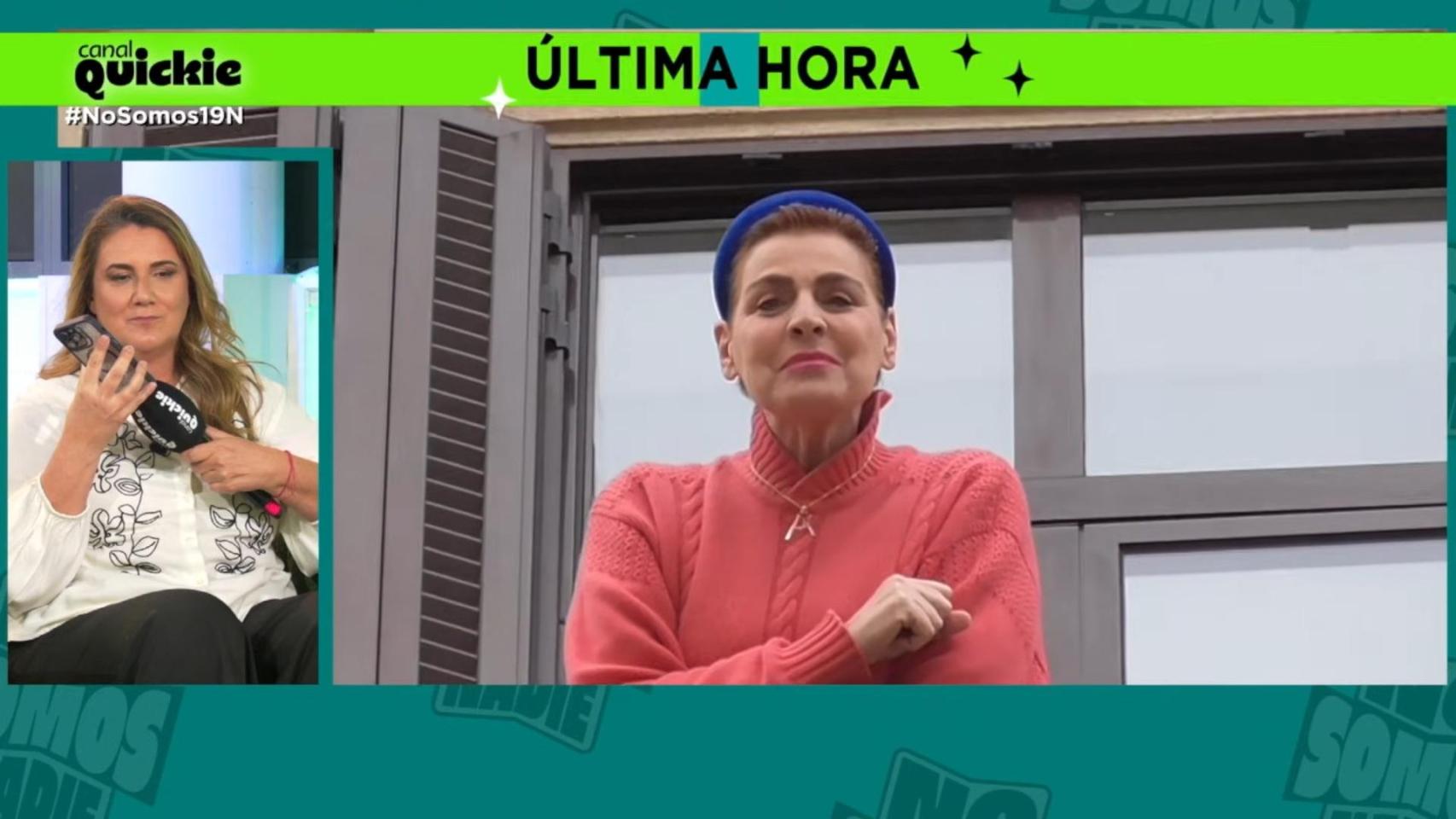 Carlota Corredera habla en directo en 'No somos nadie' con Antonia Dell'Atte.