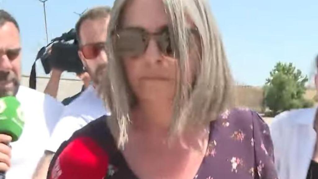 Paqui Muñoz, durante su primera visita a su marido en Soto del Real.