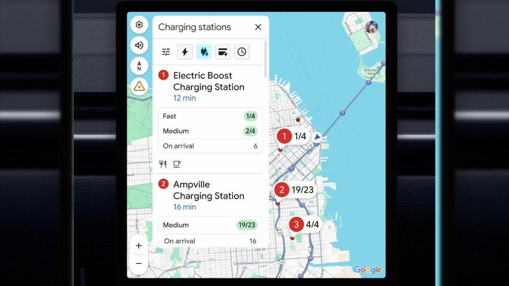 Nuevo indicador de puntos de carga para coches eléctricos en Google Maps