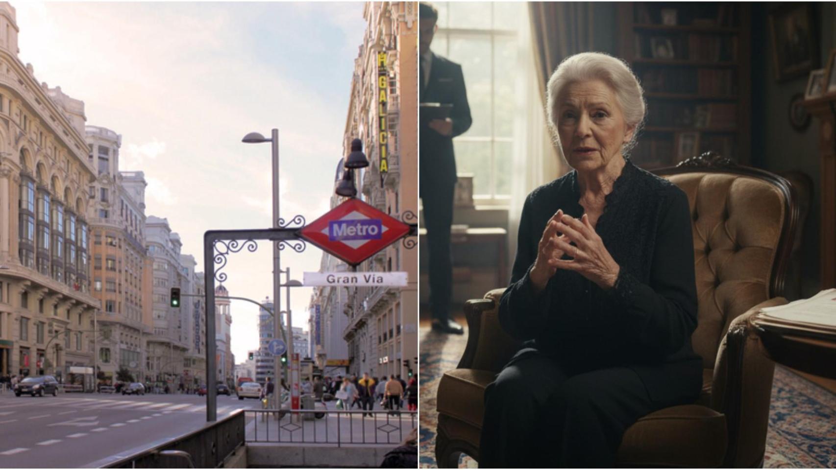 Anciana generada con IA hablando sobre su piso en Gran Vía.