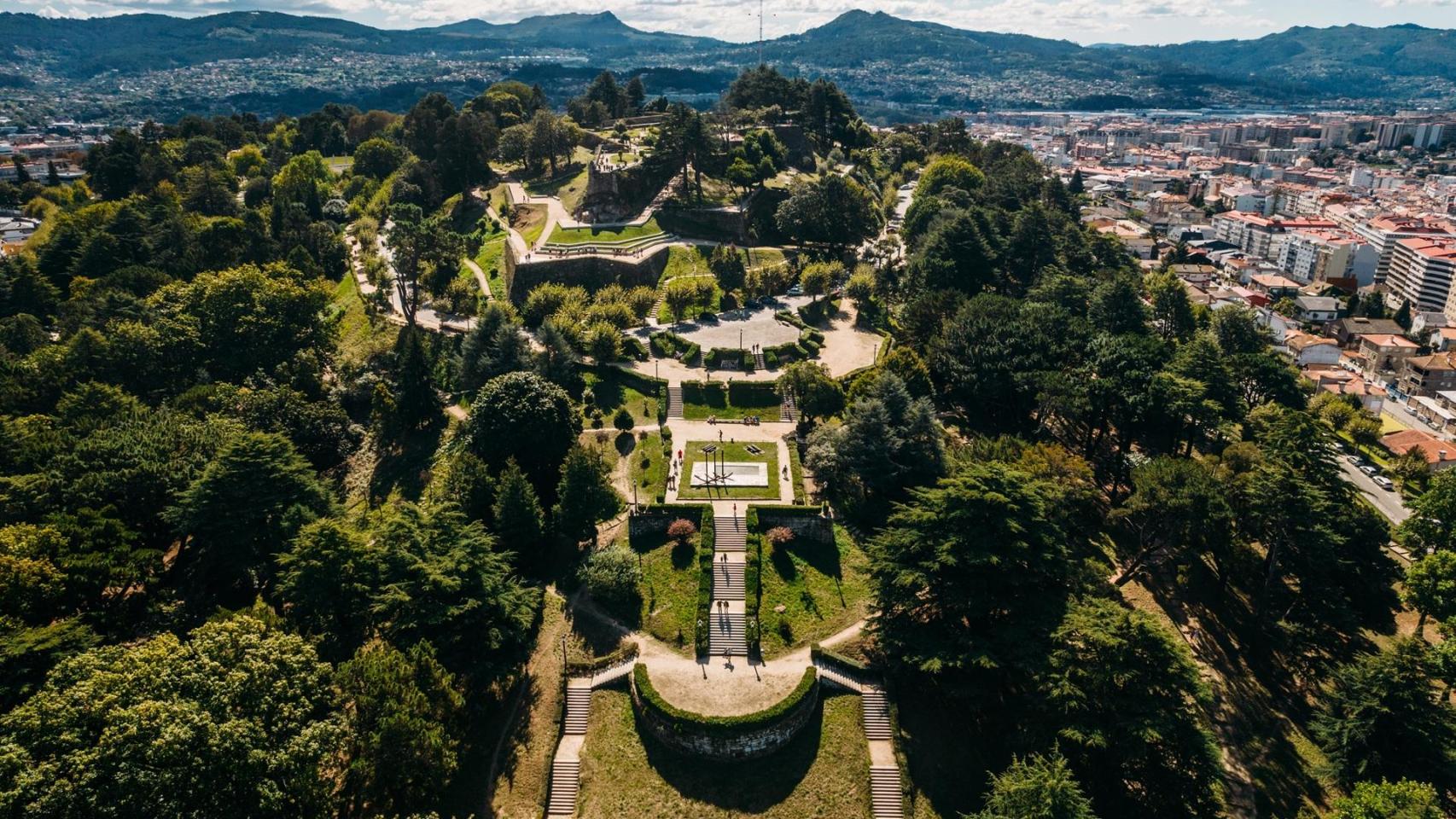 Vista aérea del Monte do Castro, en Vigo.