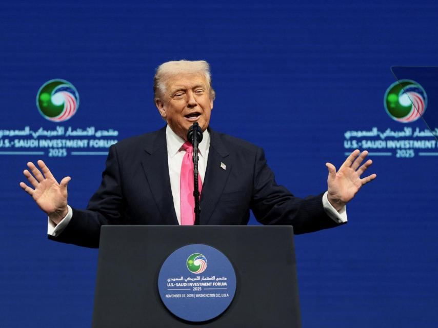 Donald Trump en Washington durante un foro sobre inversiones en Arabia Saudí.