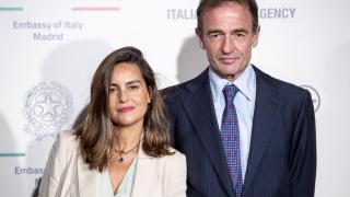 María Palacios y Alessandro Lequio, en un acto celebrado en Madrid en 2021.