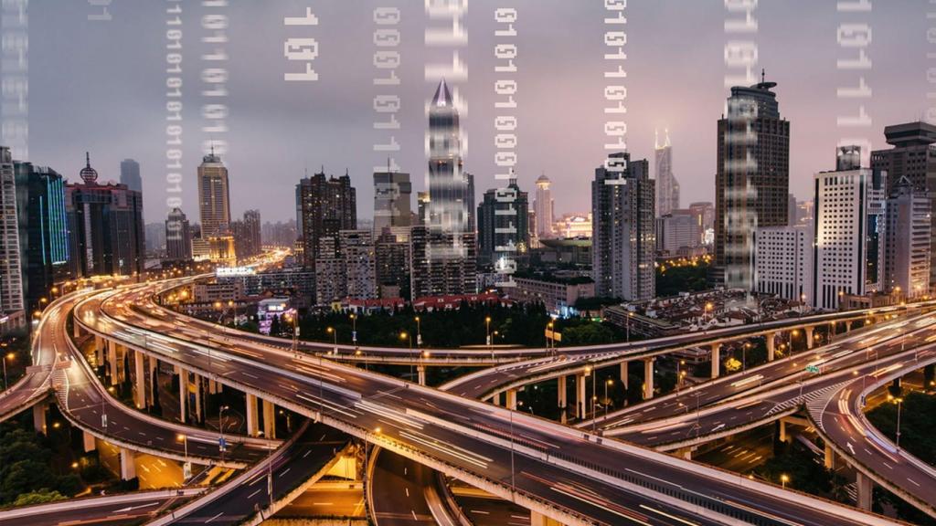 Ilustración de una ciudad inteligente 'conectada'.