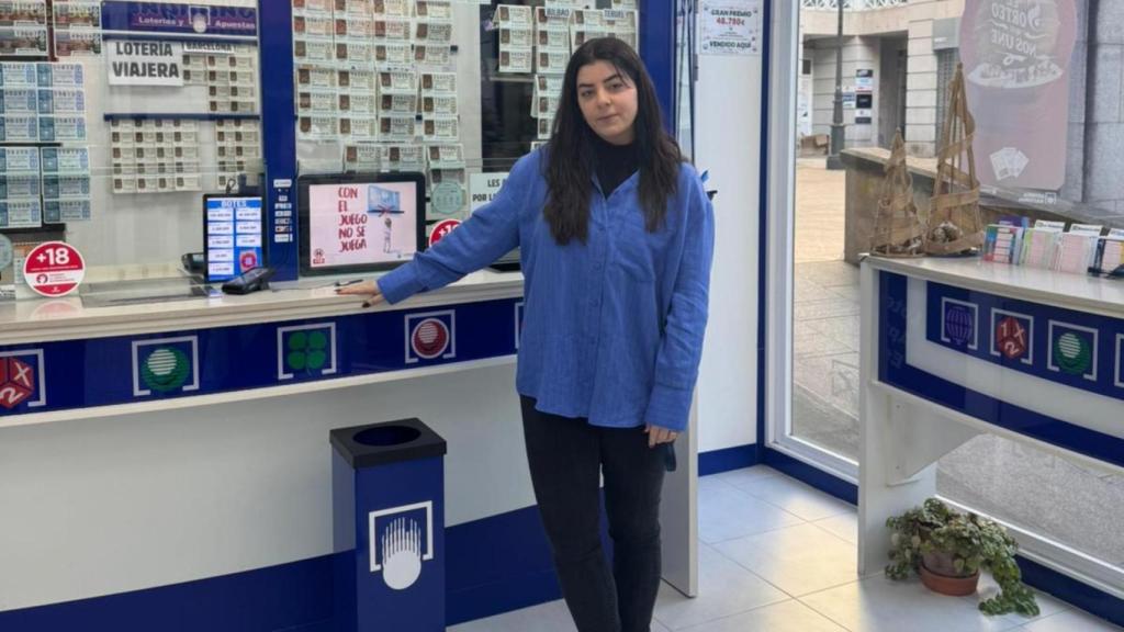 Sara Martínez, lotera en la Administración 'A Casa da Sorte' en Vigo