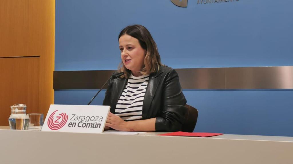 Elena Tomás, portavoz de Zaragoza en Común.