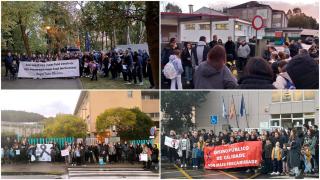 Varias imágenes de las protestas.