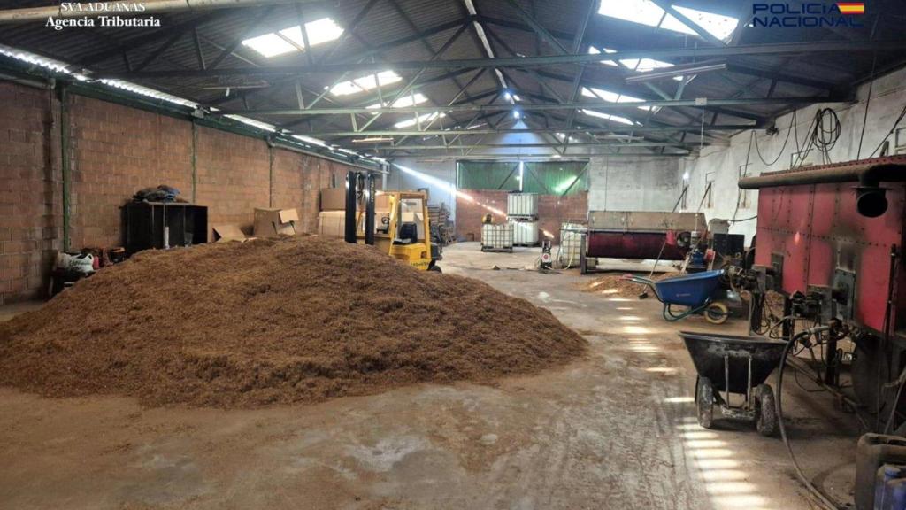 Fábrica clandestina de tabaco.