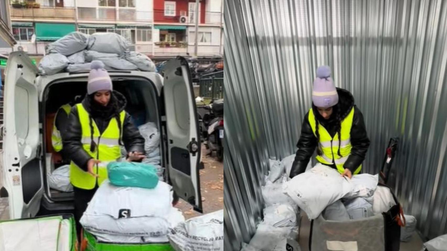 Una repartidora de paquetería sorprende a sus seguidores al revelar cuánto dinero gana en Madrid