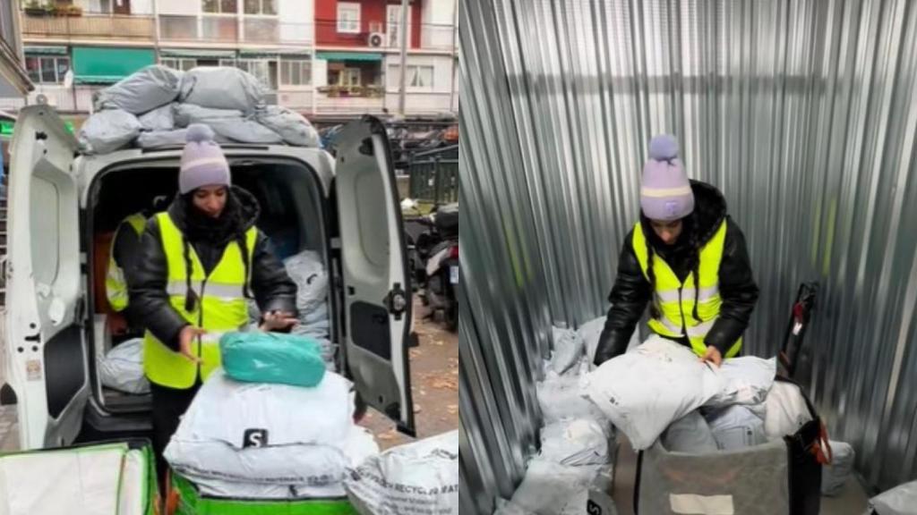 Una repartidora de paquetería sorprende a sus seguidores al revelar cuánto dinero gana en Madrid