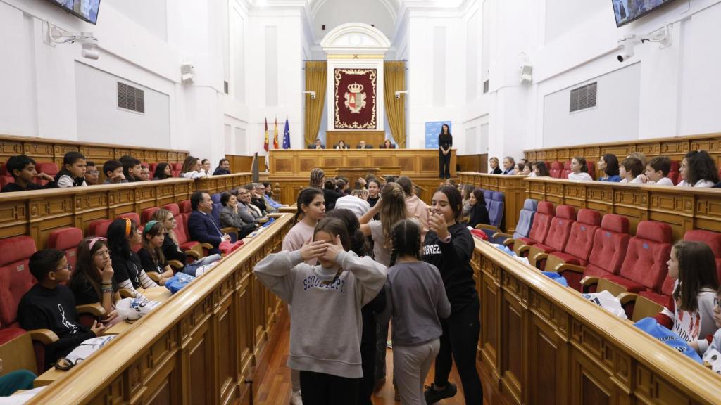 Pleno en las Cortes por el Día Mundial de la Infancia. Foto: Cortes CLM.