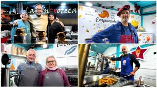 Algunos de los locales gastronómicos del Cíes Market de la Navidad de Vigo, a 19 de noviembre de 2025
