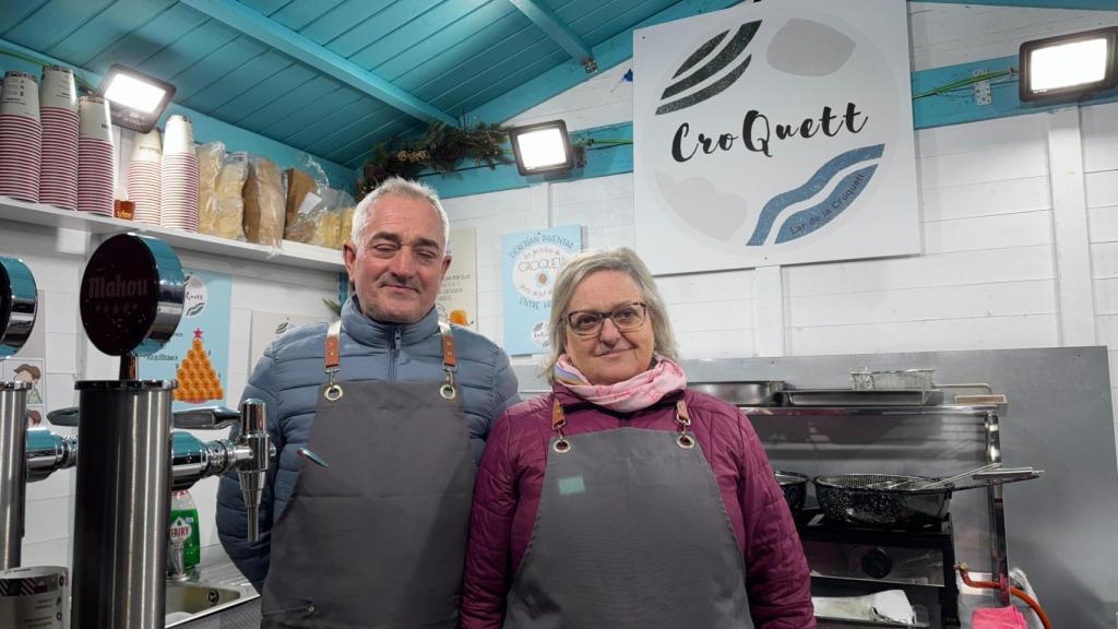 Isabel y Miguel, dueños del puesto del Cíes Market, CroQuete