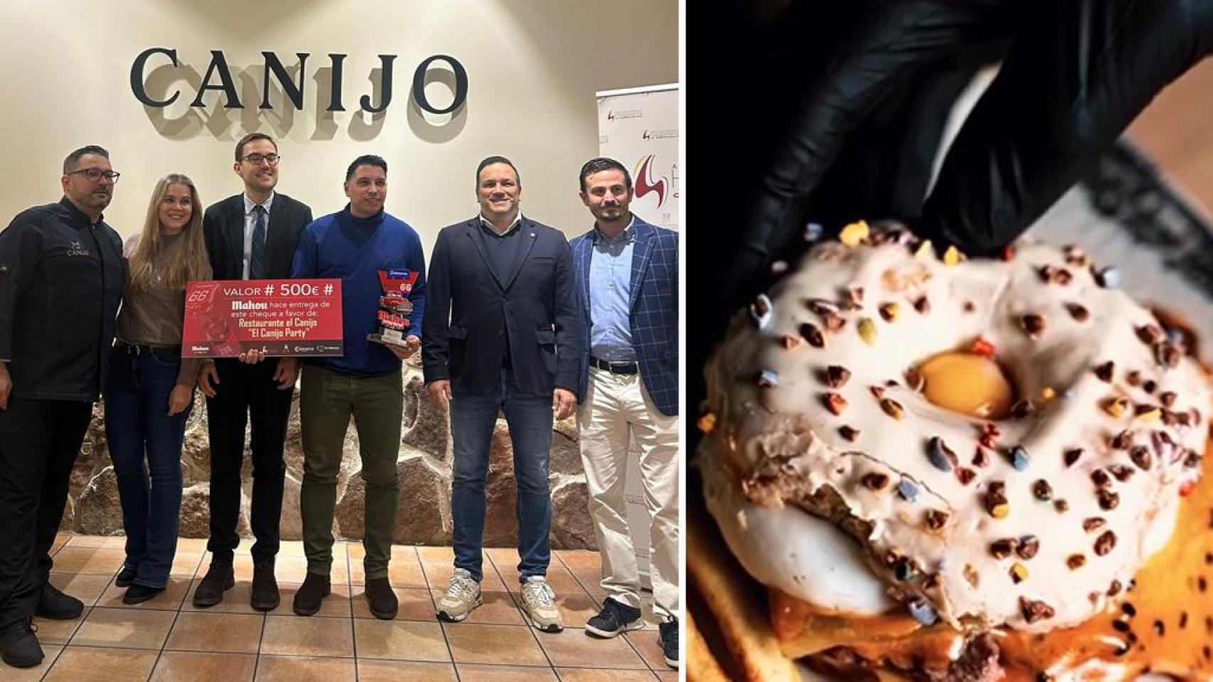 El Canijo recibiendo el premio e imagen de la Canijo Party